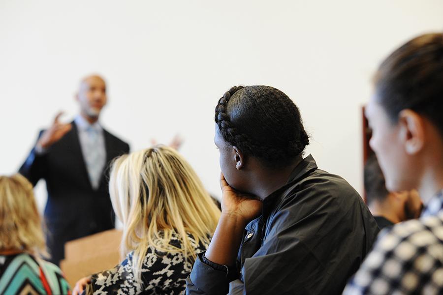 Students participating in Social Work orientation