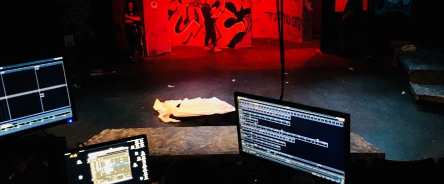 Board operations are shown in front of a stage.