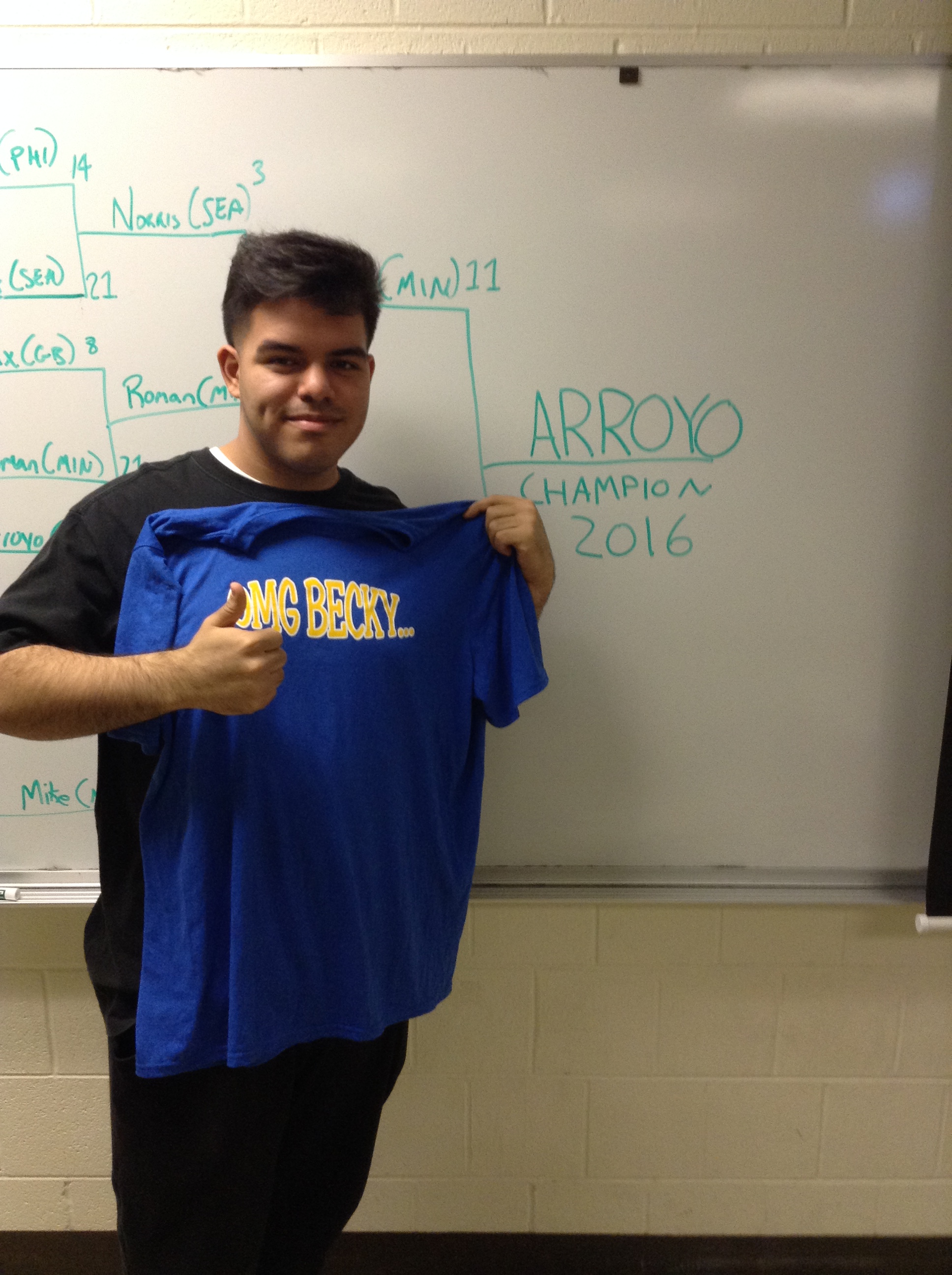 Christian Arroyo (Madden Tournament Champion) Fall 2016