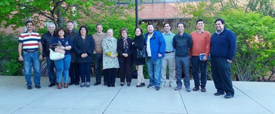 Participants at the 11th Math Modeling Workshop stand outside the Student Union Building