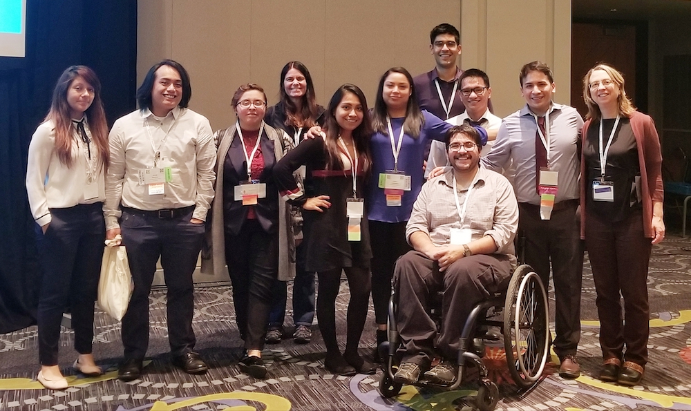 Ten Northeastern students at the 2017 National Diversity in STEM Conference that took place in Salt Lake City from Oct. 18-21