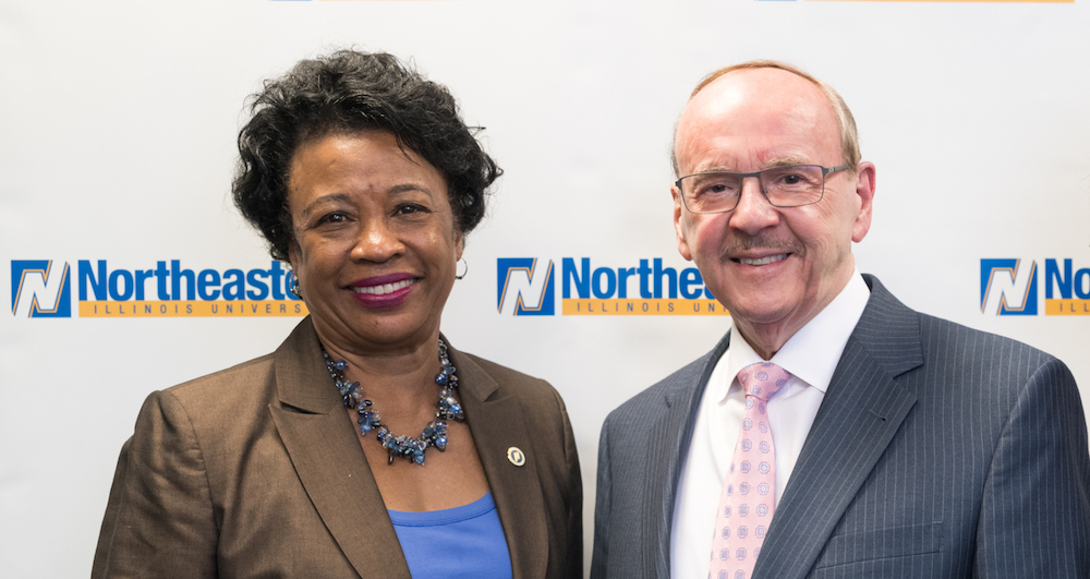President Gloria J. Gibson and Daniel L. Goodwin pose together