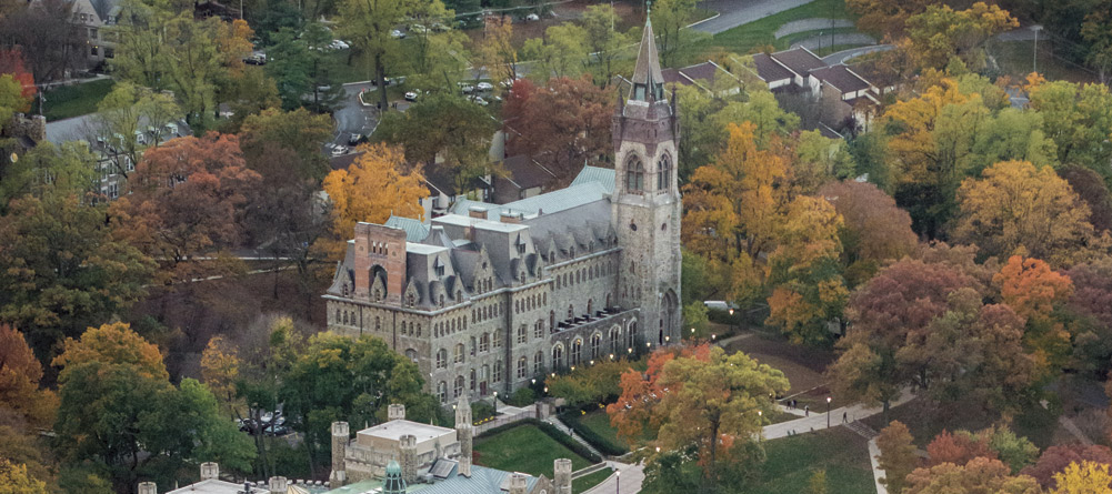 An elevated view of Lehigh University