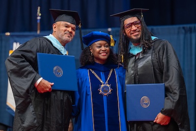 Jerome Anderson Sr., President Bell-Jordan and Jerome Anderson II