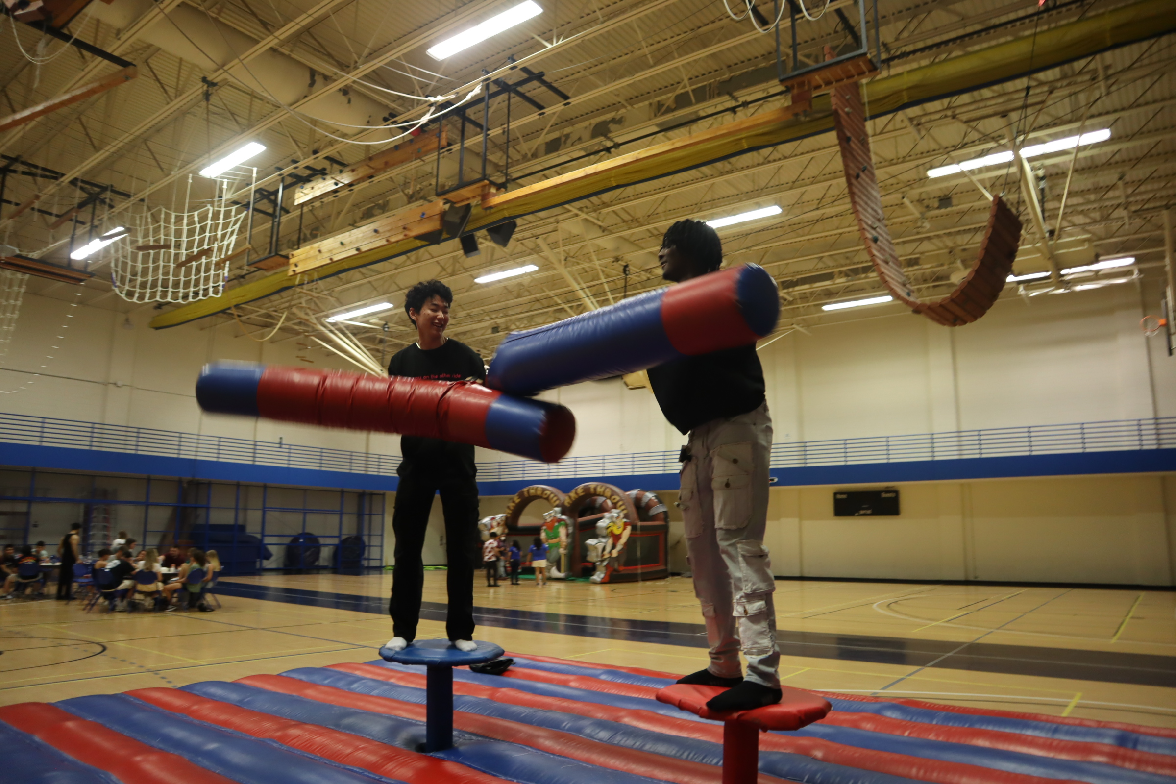 Students playing a knock out game