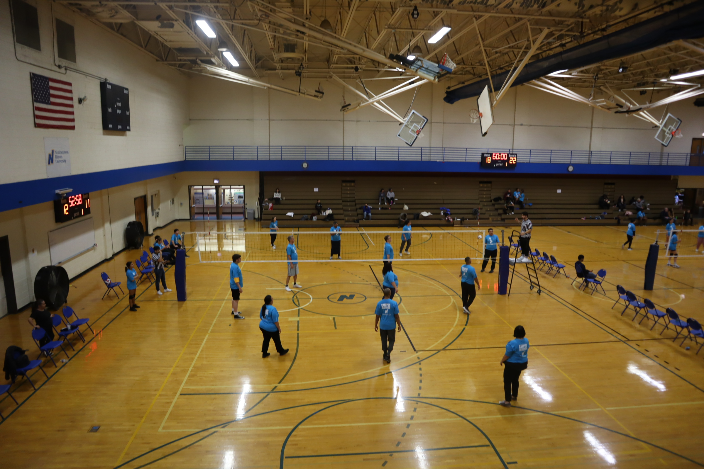 Picture of students playing in the gymnasium 