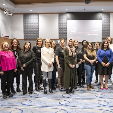 A group photo of participants and organizers of the 2024 Women in Science Conference. 