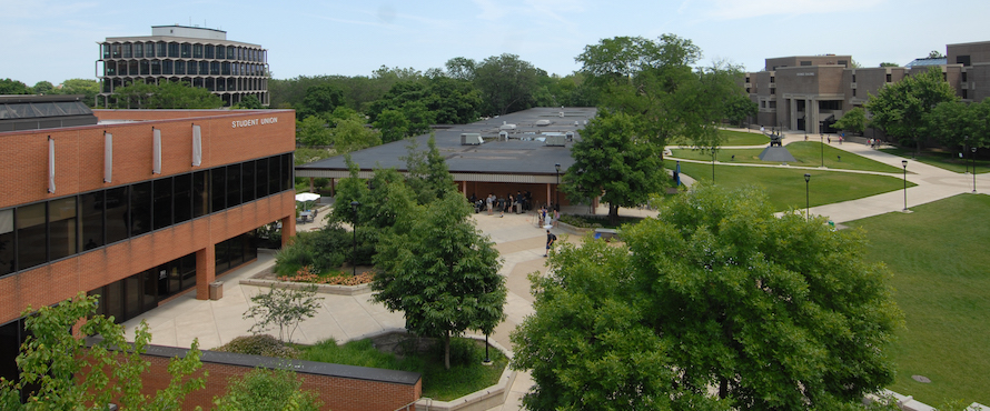 An aerial photo of Main Campus