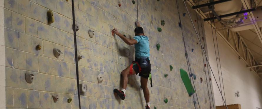 Student Climbing Wall