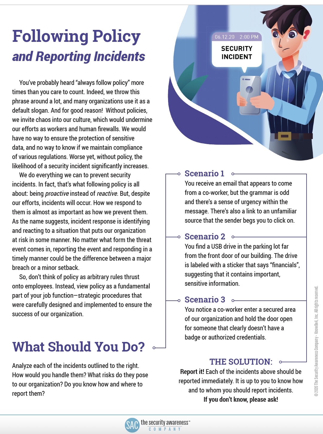 Policy and reporting incidents graphic