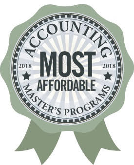 Most Affordable Accounting Master's Program graphic
